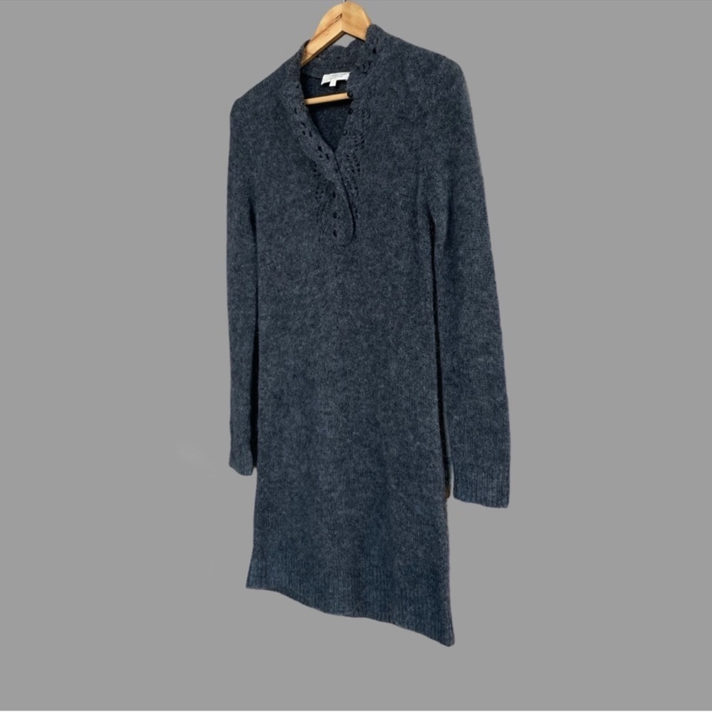 Sezane Angelita Kid Mohair Lace Detail Wool Midi Sweater Dress Size XS - Picture 8 of 13